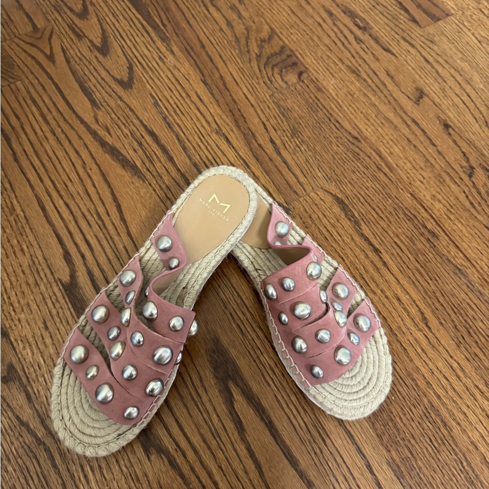 Marc Fisher Pink Studded Sandals